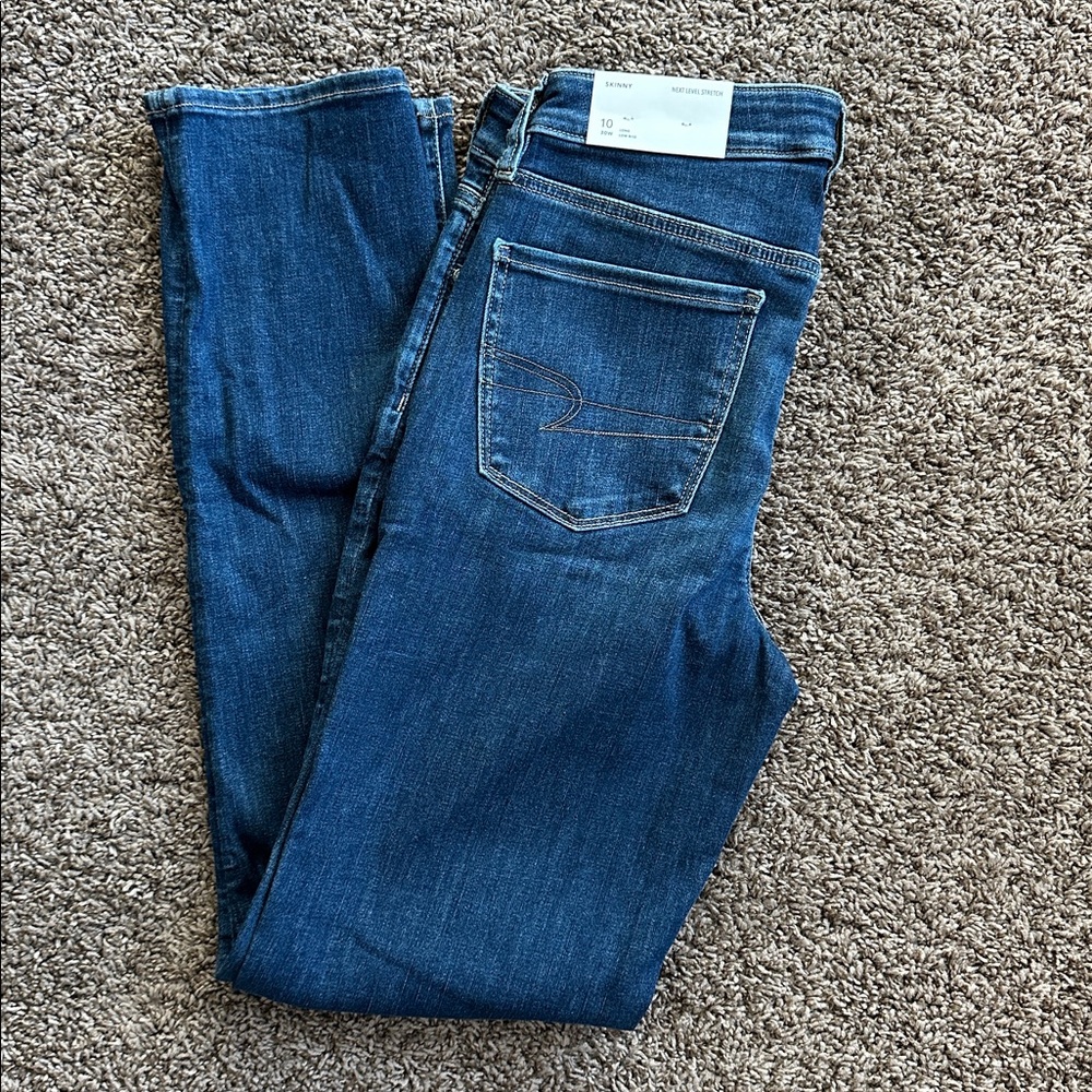 American Eagle Outfitters Women's Dark Blue Skinny Jeans